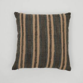 Handcrafted Reversible Weave Stripe Throw Pillow 20x20" - Stylish and Versatile Accent