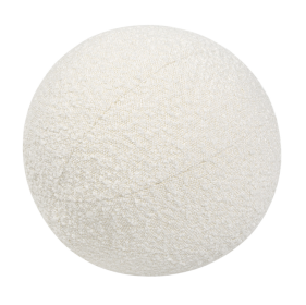 Luna 12 Inches  Round Spherical Decorative Ball Throw Pillow (Color: White)