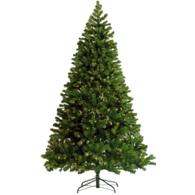 Pre-Installed Illuminated Christmas Tree 6 Foot Faux Hinged Christmas Tree With Foldable Stand (Color: GREEN)