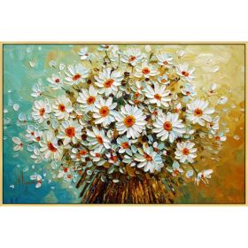 Canvas Oil Painting palette knife 3D texture acrylic Flower Wall art Picture For Living Room home decor quadros cuadro decoracion (size: 70x140cm)